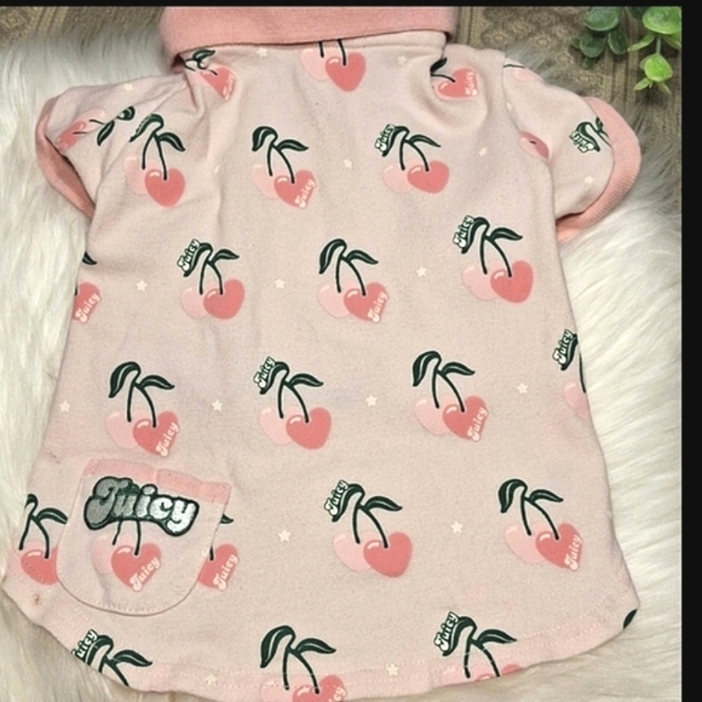 Rare Cherry Print Small Doggie Shirt - Picture 3 of 14